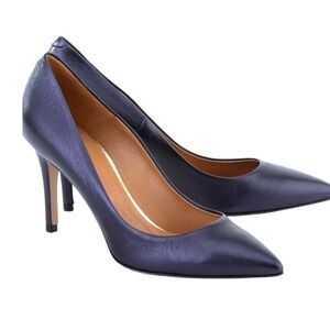GINO ROSSI Savona ITALY Leather Pumps Pearl Blue Purple Size 8.5
